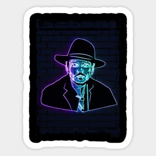 Johnny Depp neon art Sticker